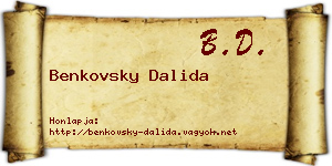 Benkovsky Dalida névjegykártya